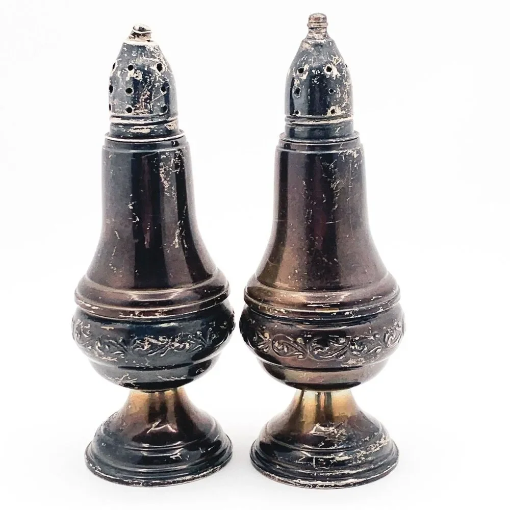 Vintage Lord Silver Sterling Silver Weighted Salt & Pepper Shaker Set 5 1/8